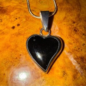 Black Heart Pendant Necklace